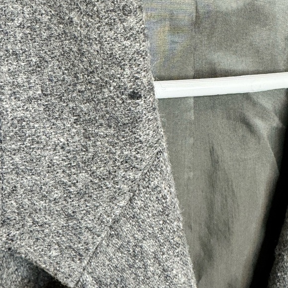 Vintage 80s Logo Gray Wool Blazer - Picture 4 of 6